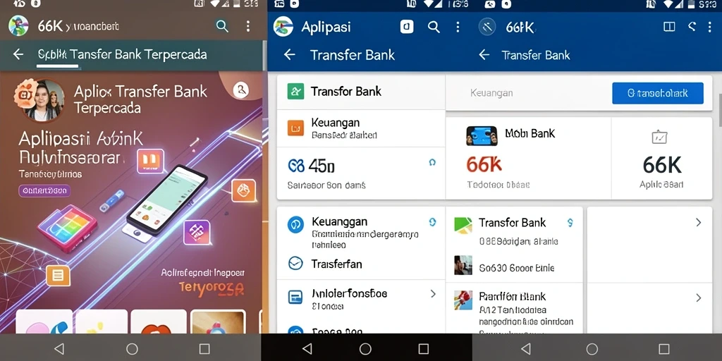 Tampilan antarmuka aplikasi Transfer Bank 66K yang user-friendly.