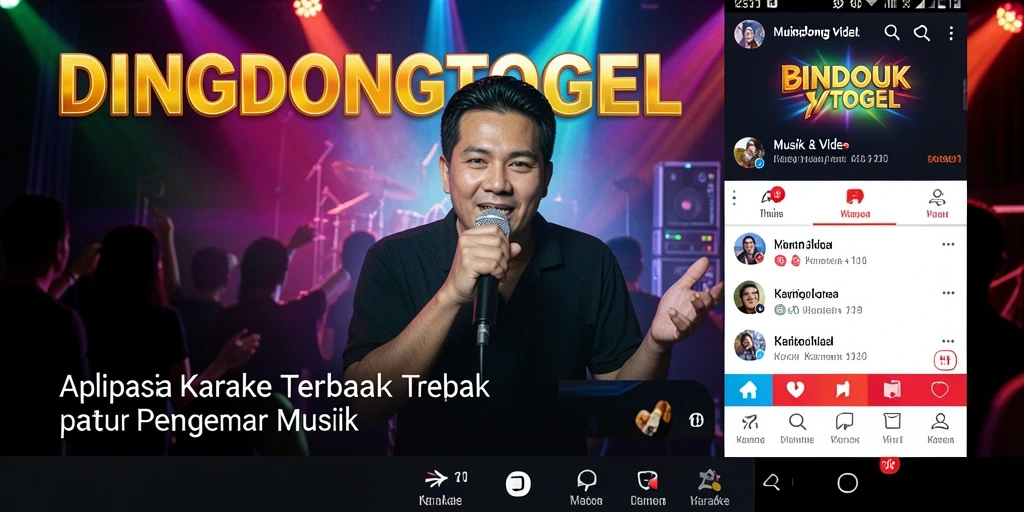 Antarmuka aplikasi DINGDONGTOGEL yang menarik untuk karaoke.