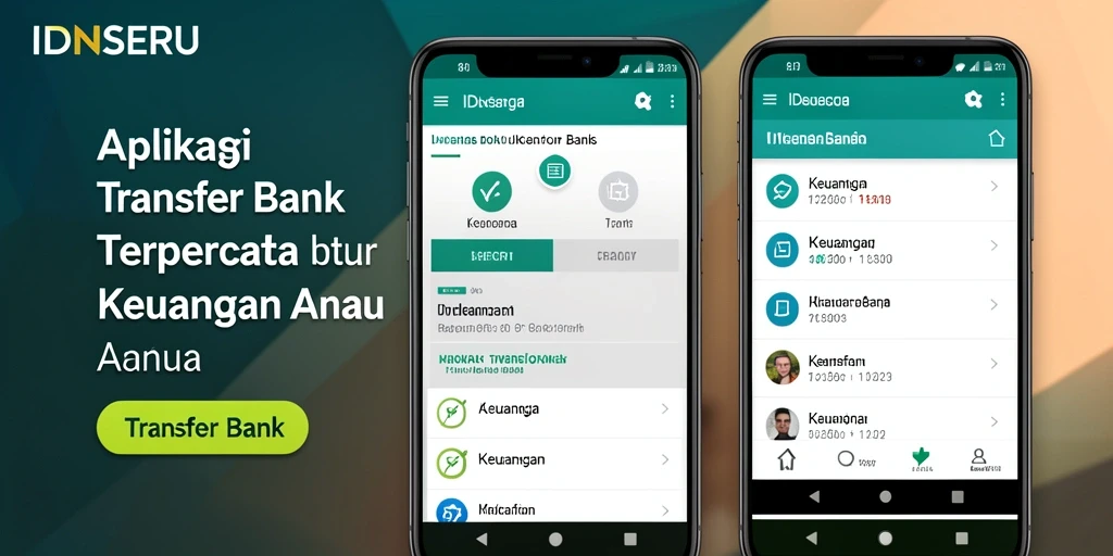 Antarmuka IDNSERU yang memudahkan pengguna melakukan transfer bank.