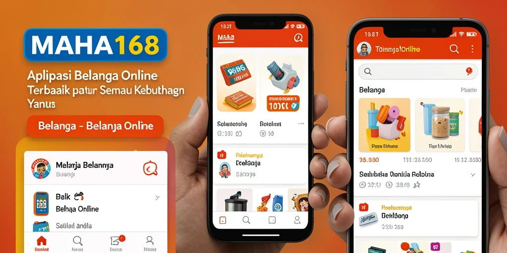 Tampilan antarmuka MAHA168 yang ramah pengguna untuk belanja online.