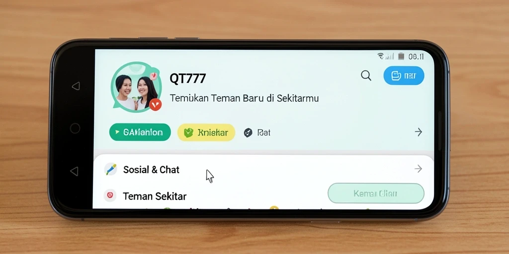 Tampilan antarmuka QT777 yang menarik dan interaktif.