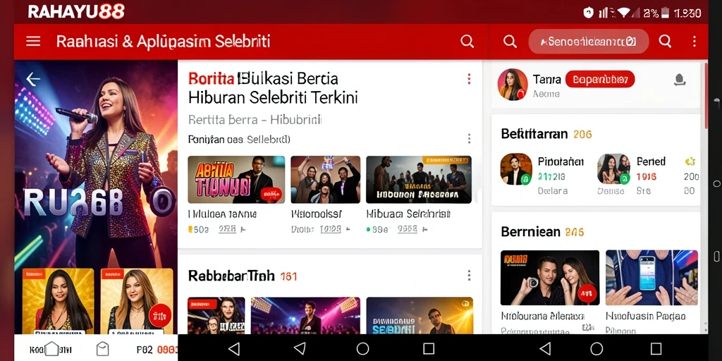 Antarmuka RAHAYU88 yang modern dan menarik untuk berita selebriti.