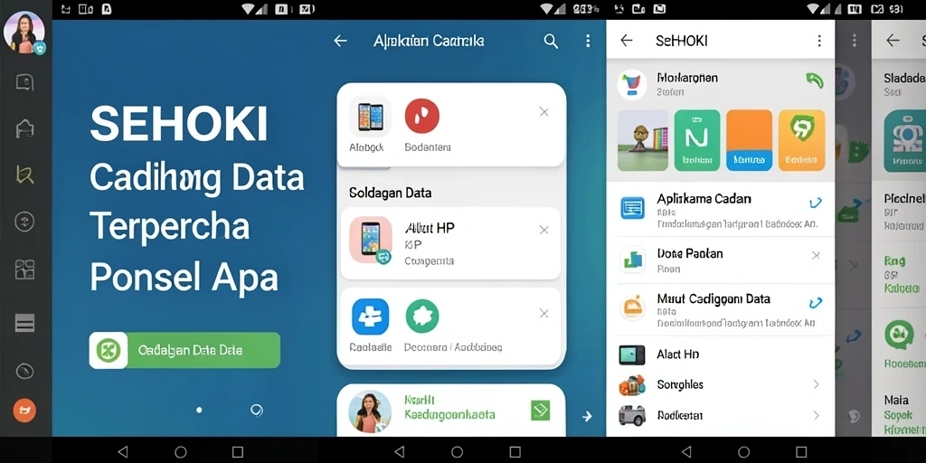 Tampilan antarmuka SEHOKI yang intuitif untuk cadangan data.