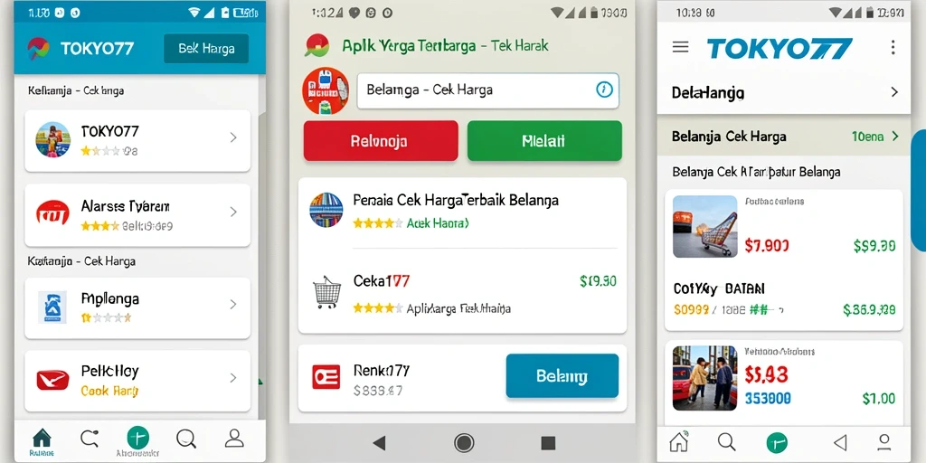 Antarmuka TOKYO77 yang intuitif dan fungsi Cek Harga yang efektif.