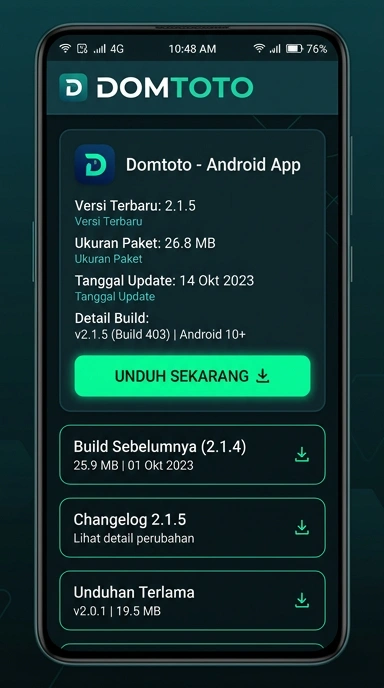 Unduh dan Instal APK domtoto untuk Android di Indonesia